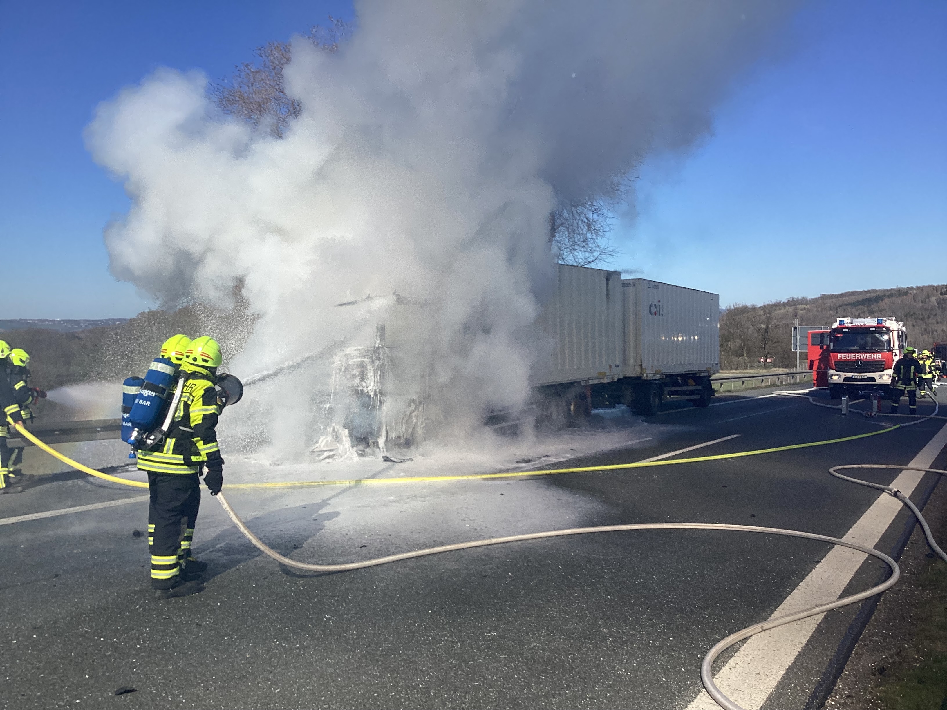 Einsatzfoto Brand LKW