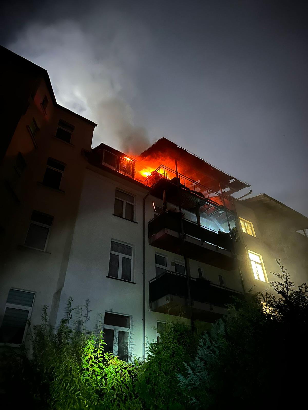 Einsatzfoto Dachstuhlbrand